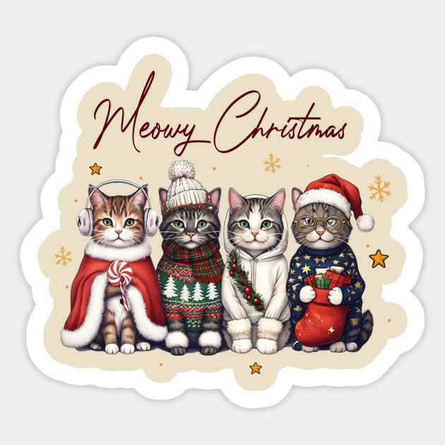 Meowy Cristmas Sticker by khaireddine